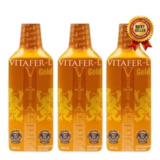 ✅ 3 Bottles 500 ML of VITAFER L-Gold - 500ml 🔥(ORIGINAL) 🔥