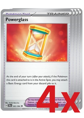 4x Powerglass - 063/064 Uncommon SV: Shrouded Fable NM