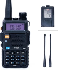 UV-5X3 Tri-Band Radio: High-Power Amateur Handheld with USB-C Charging - VHF, 1.