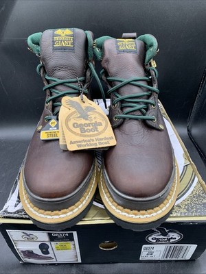 PICK SIZE - Georgia Boot G6374 Men's Brown Georgia Giant 6'' Steel Toe Work Boots