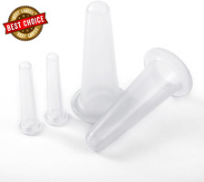 4Pcs Transparent Massage Cupping Set Silicone Mini Facial Cups Face Massager Hel