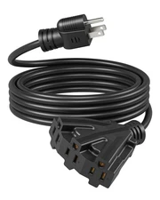 DEWENWILS 13A 15FT Outdoor Extension Cord 120V 1625W Power, 3 Outlet 16/3 SJTW 