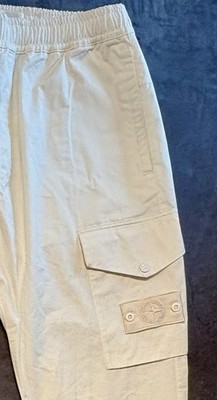STONE ISLAND Hose Creme Herren Gr L (W36)
