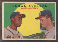 1959 Topps Set-Break #212 Fence Busters VG-VGEX *JAYSACE*