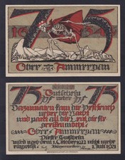 Germany Banknote Notgeld 75 PFENNING 1921 Oberammergau FDS/UNC