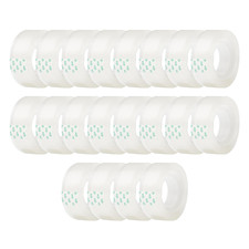 20 Rolls Transparent Clear Tape Refills for Dispenser, Sturdy Tape Not Easily Te
