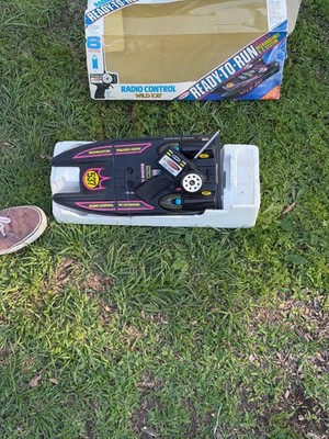 Remco Toys RC Remote Control 49 MHz Wild Kat Racing Boat 1985 Untested Vintage