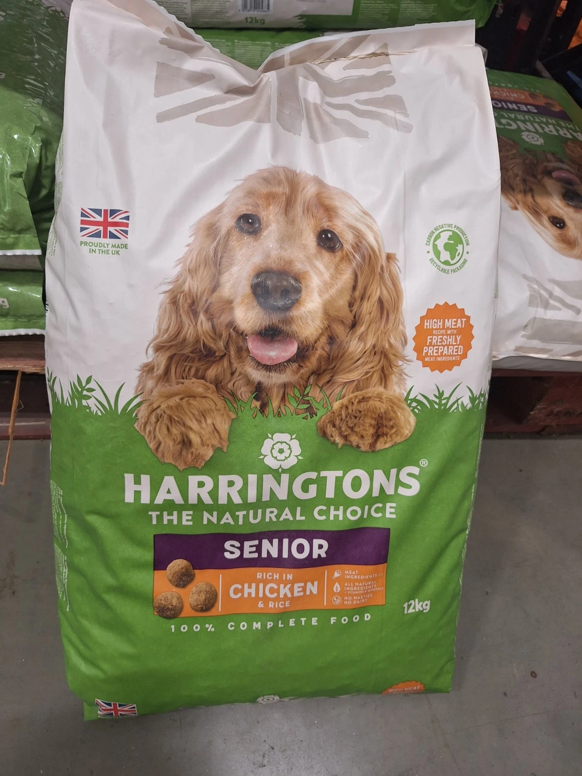 Harringtons Senior Chicken and Rice Dog Food 12kg Complete Nutrition