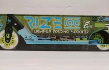 Madd Gear RIZE 100 Kids Light-Up Folding Scooter Blue/Green   Max Weight 143 lbs