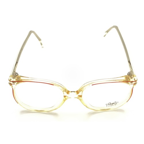 Luxottica NEW Vintage Cristal Red Clear Red Round Eyeglasses Frames 52 130 Italy - Picture 3 of 12
