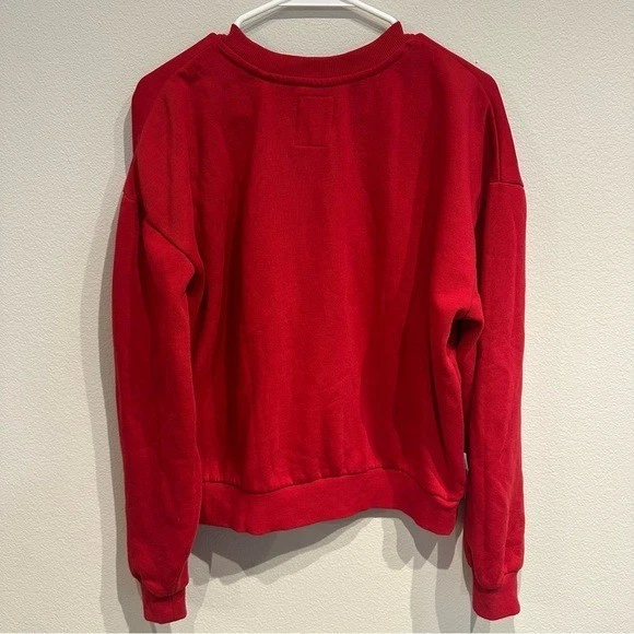 Suéter Pullover Atlanta Braves Antigua Para Mujer Rojo Cuello Redondo Talla Mediana Foto 2 de 4