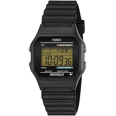 TIMEX TW2U84000 Klassische Digitaluhr Schwarz Quarz Alarm Chrono Indiglo Y862880