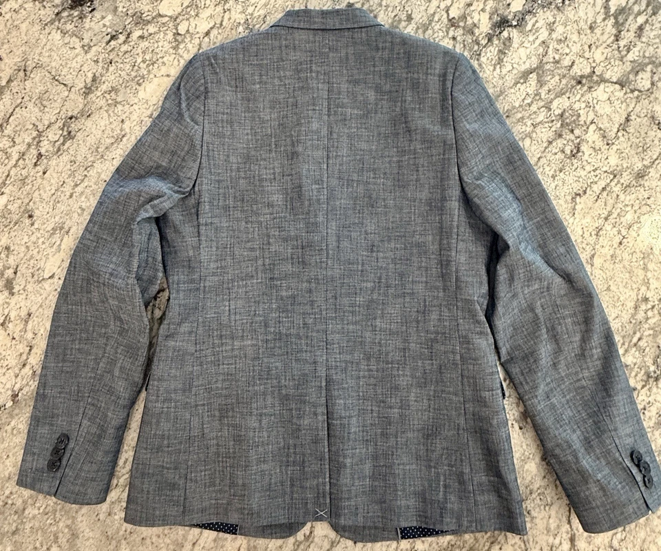 Traje Chaqueta Blazer Chaqueta Niños Talla 14 Azul/Azul Marino Forro con Lunares. Nordstrom Foto 2 de 4
