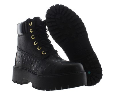 Timberland Stone Street 6 Inch Lace Waterproof Womens Shoes Size 9, Color: Black