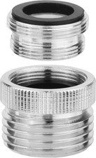 Faucet Adapter with Aerator, 3/4 Inch Garden Hose to 1/2 Sink M, Silver