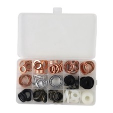 190 Assorted Copper Mixed Gaskets Set for Sealing Applications and Maintenance