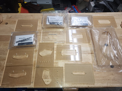 StewMac Pickup and Control Cavity Routing Templates - Complete Set 18 New Save $