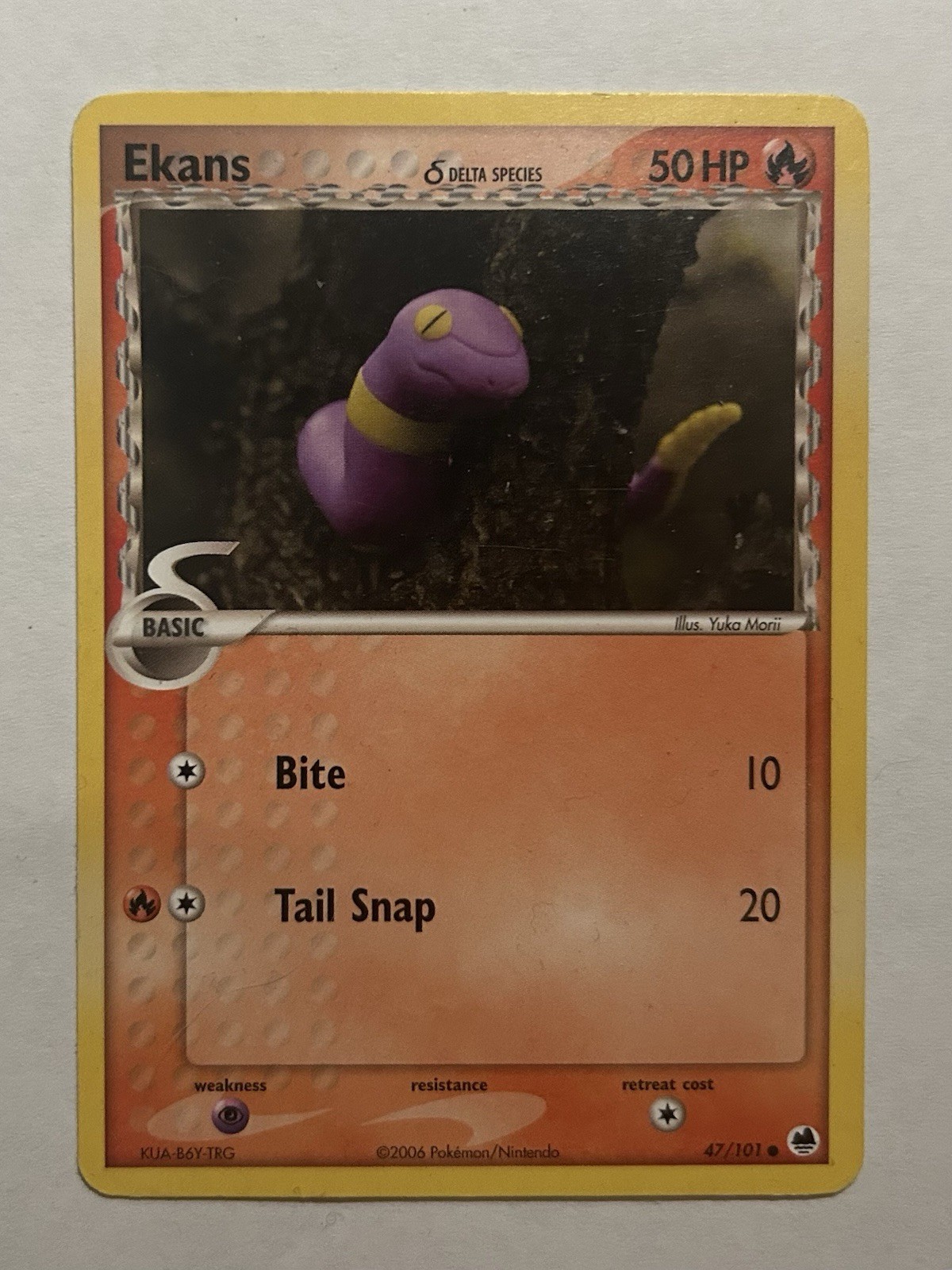 Ekans 47/101 LP Yuka Morii Clay Art Dragon Frontiers Pokemon Card