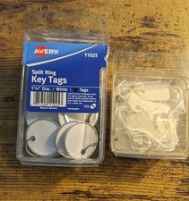 Avery Brand 40 Split Ring Key tags  51 unbranded paper price tags FREE SHIPPING