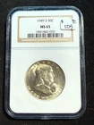 1949 S FRANKLIN HALF DOLLAR NGC MS 65 020