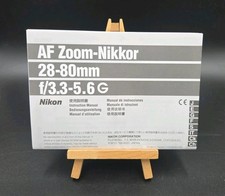 Nikon AF Zoom-Nikkor 28-80mm f/3.5-5.6 G Bedienungsanleitung