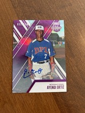 Ayendi Ortiz 2017 Elite Aspirations Purple Auto #159 Dominican Republic /100
