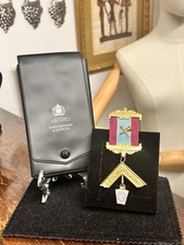 Vintage Masonic Mark Past Master Breast Medal /Jewel In Medal Case￼