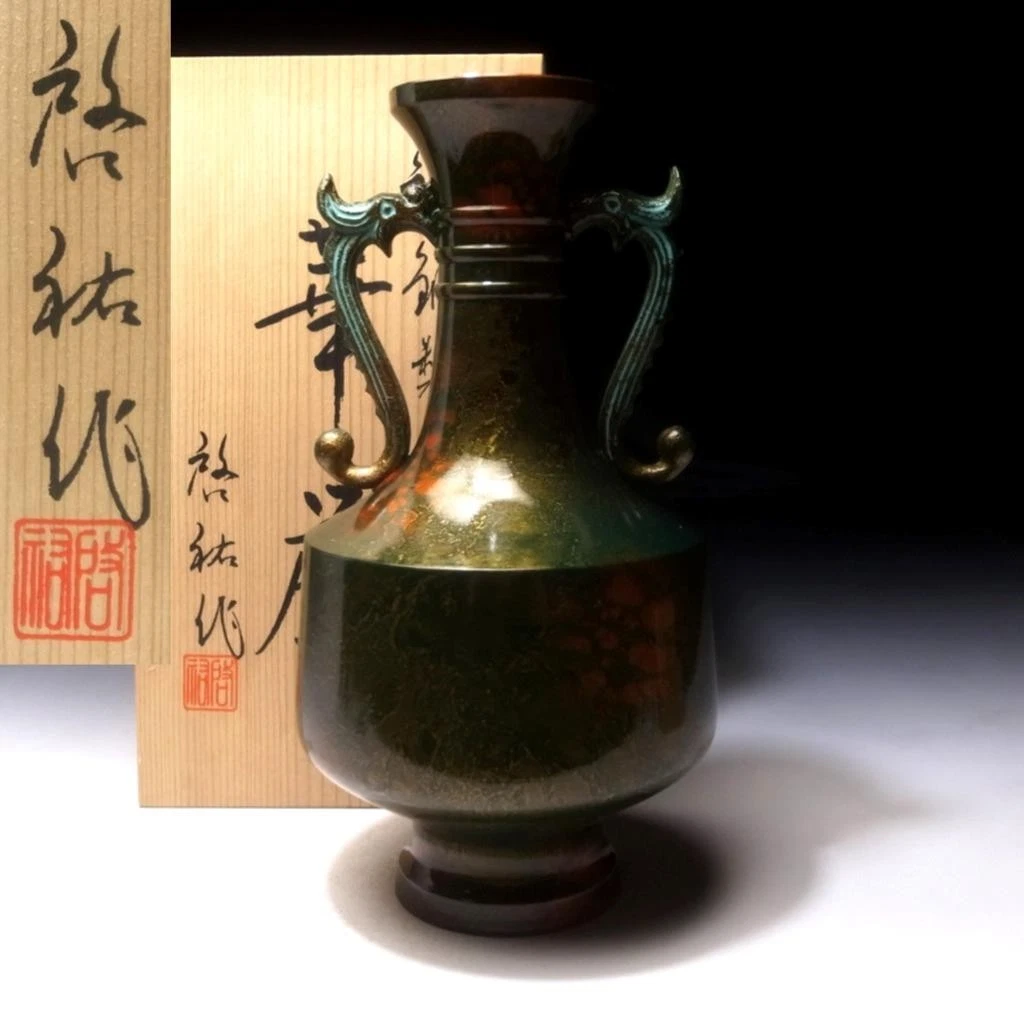铜日本古董花瓶| eBay