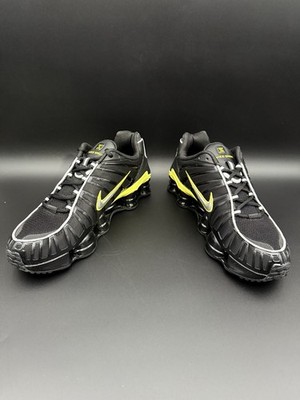 Nike Shox TL Black Dynamic Yellow Metallic Silver CN0151-002 Men's