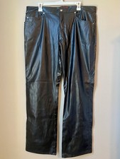 Tripp Men  s Size 38 PVC Vinyl Faux Leather Black Pants 90s Grunge Punk Gothic