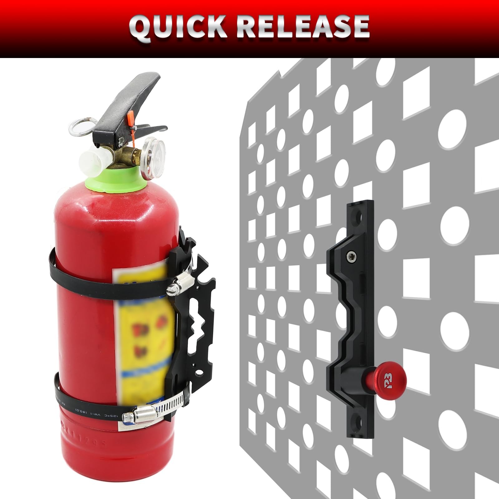 CNC Aluminum Quick Release Fire Extinguisher Mount Molle Panel, Fire Extingui...