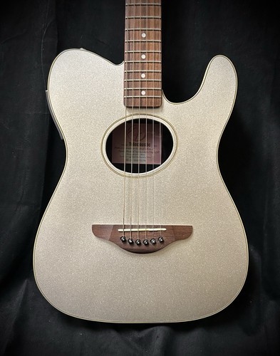 Fender Silver Metallic Telecoustic Acoustic Electric Guitar - Picture 11 of 12