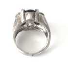 Vintage Signed 925 Sterling Silver Black & White Enamel Flowers Ring Size 7.25 — photo 4