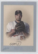2005 Donruss Studio Portraits Leather & Lumber Blue 17/40 Johan Santana 7ov