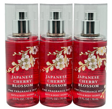 NEW Bath Body Works Lot of 3 Travel Japanese Cherry Blossom Mist Spray 2.5 oz