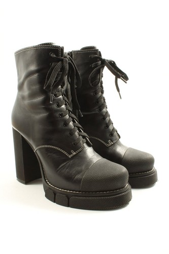 Chaussures F&F Dames Noires à Lacets - Taille 37 - Style Décontracté - Occasion