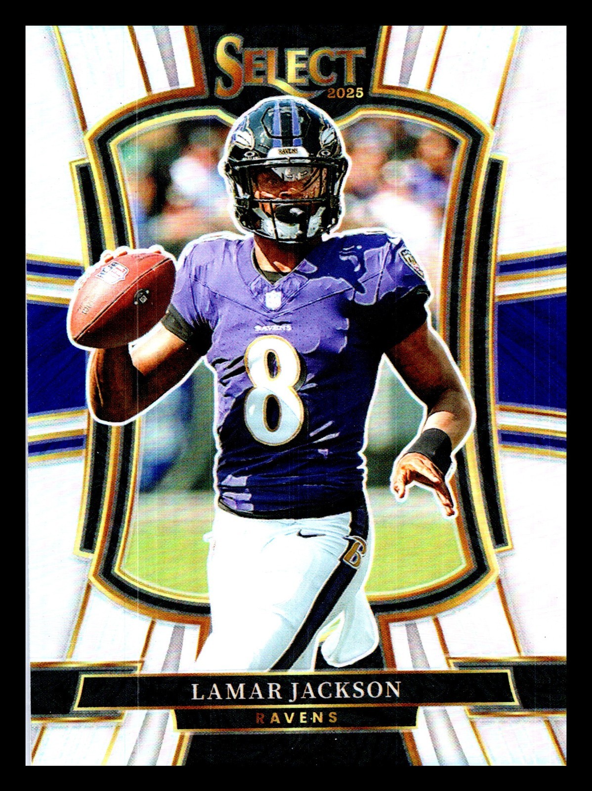 2025 Panini Select Silver Lamar Jackson #160 Baltimore Ravens