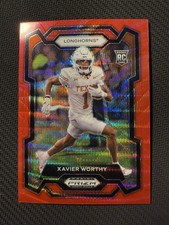 2024 Panini Prizm Draft Picks - Xavier Worthy #153 Ruby Wave Prizm (RC)