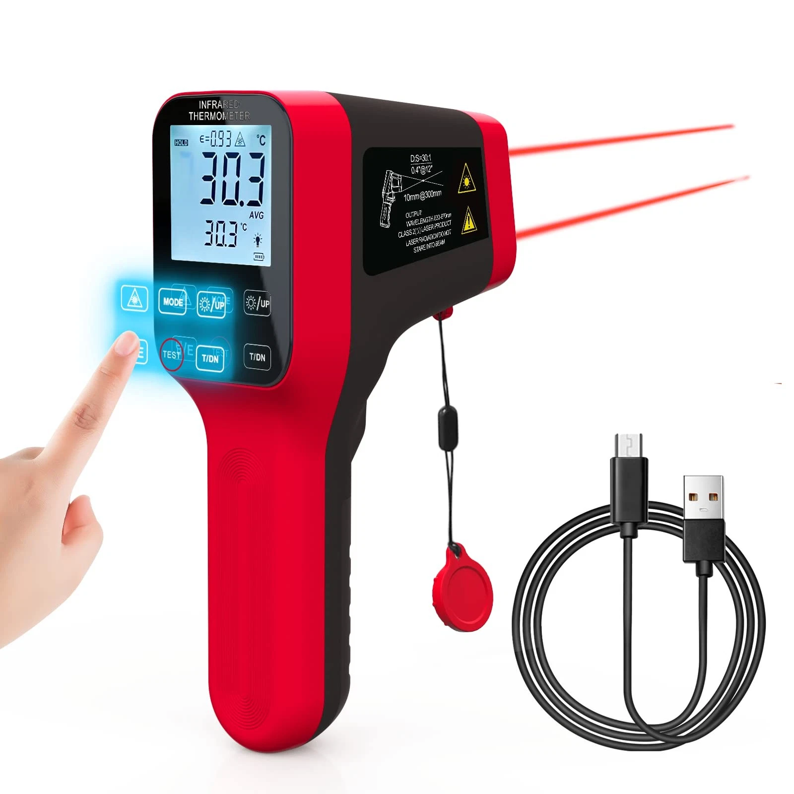 Smart Infrared Thermometer Gun - Accurate Digital Laser Temperature YF-1600