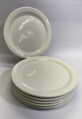 6 Delco Atlantic China 8.75  Plates Restaurant Ware - Heavy!