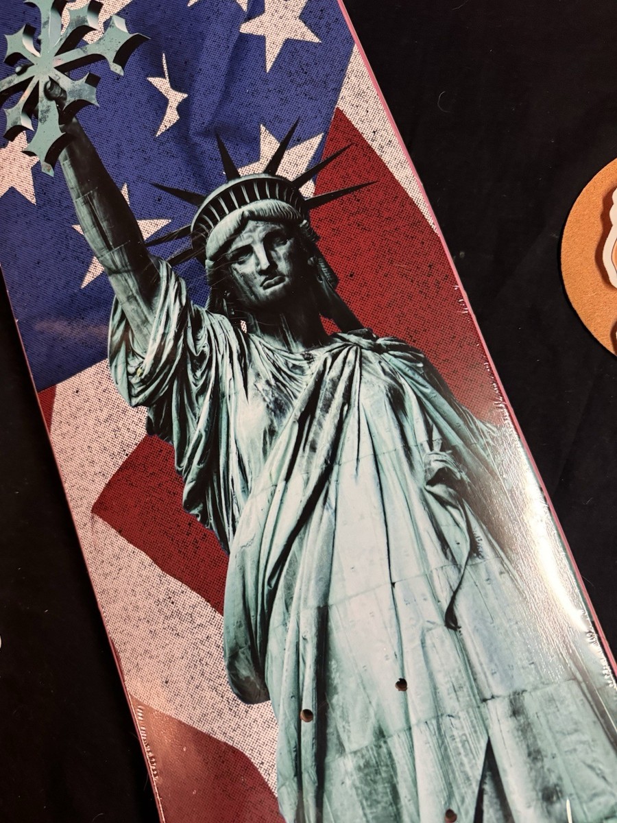 RARE Nyjah Huston Disorder Skateboard Deck Statue Of Liberty USA