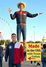 TEXAS Cotton Men's Made in the USA Button-down Long Sleeve Shirt Size XXL