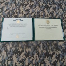 US Army Orden Urkunden Verleihungsmappe mit 2 org. blanko Urkunden gut erhalten