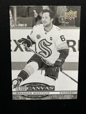 25-26 UD Series 1 Hockey Black And White Parallel Canvas C-22 Brandon Montour