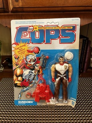Vintage 1988  Cops N Crooks Hasbro Sundown New On Card See Pics/ Read