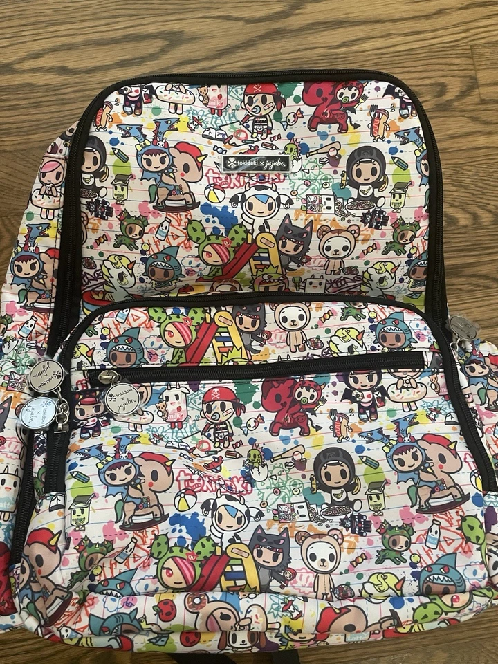 Jujube x Tokidoki Toki Collection Zealous Backpack And Changing Pad White Base - Image 2 of 4