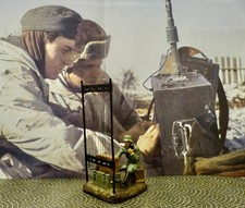 Prewar-German Soldier at Phone Exchange w/Antenna by Lineol Hausser Elastolin