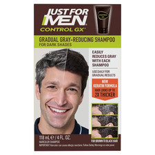 Just For Men Control GX Grey Reducing Shampoo, Gradually Colors Hair, 4 Ounce