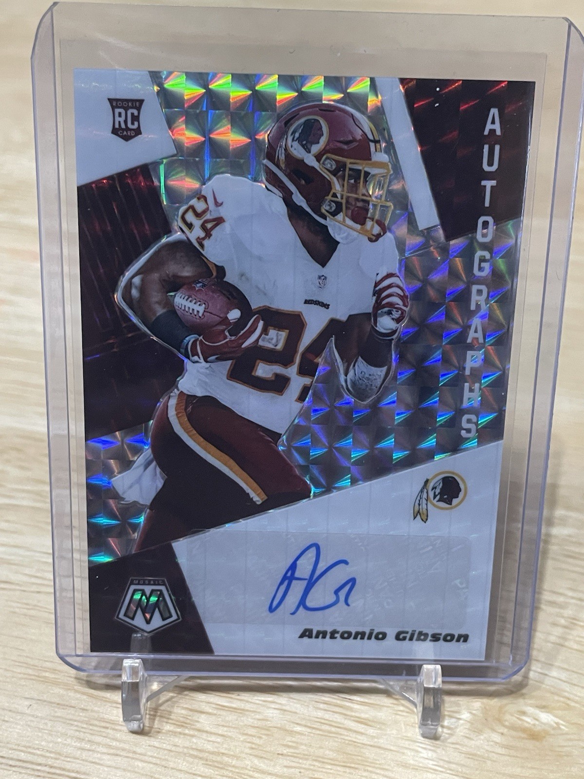 2020 Panini Mosaic Antonio Gibson #RA27 Rookie Autograph