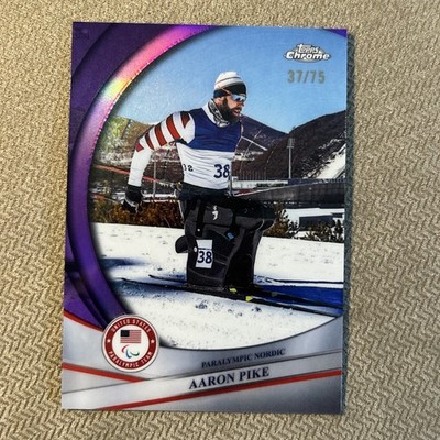 AARON PIKE 2026 Topps Chrome US Winter Olympics Purple Refractor 37/75